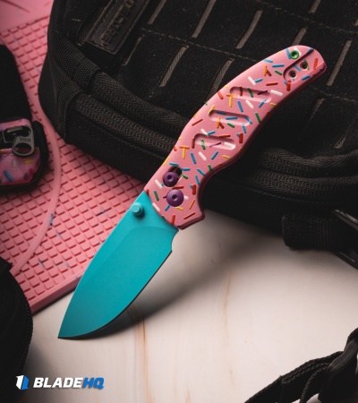 Kizer Vanguard Sheepdog Clutch Lock Knife Dessert Warrior® (3" Blue)